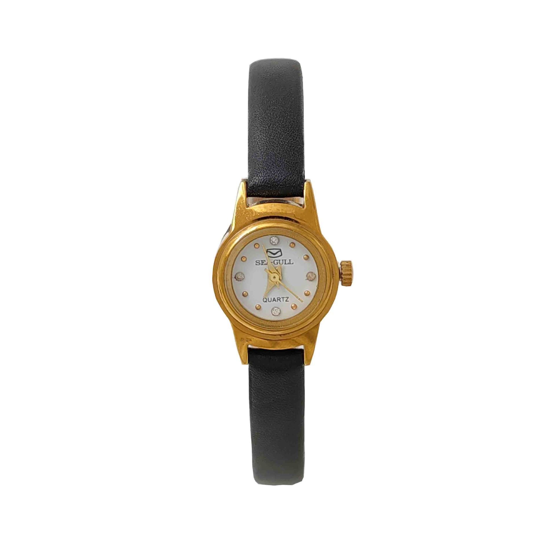 French Entry Lux Delicate Lady Diamond Small Golden Watch