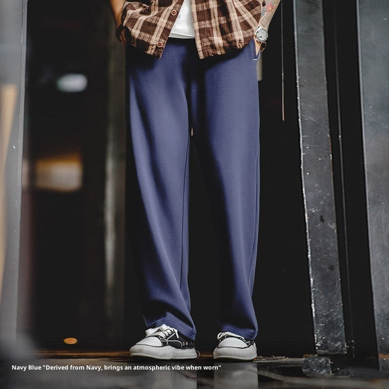 American Casual Air Layer Sweatpants Loose Drooping Anti-wrinkle Elastic Straight