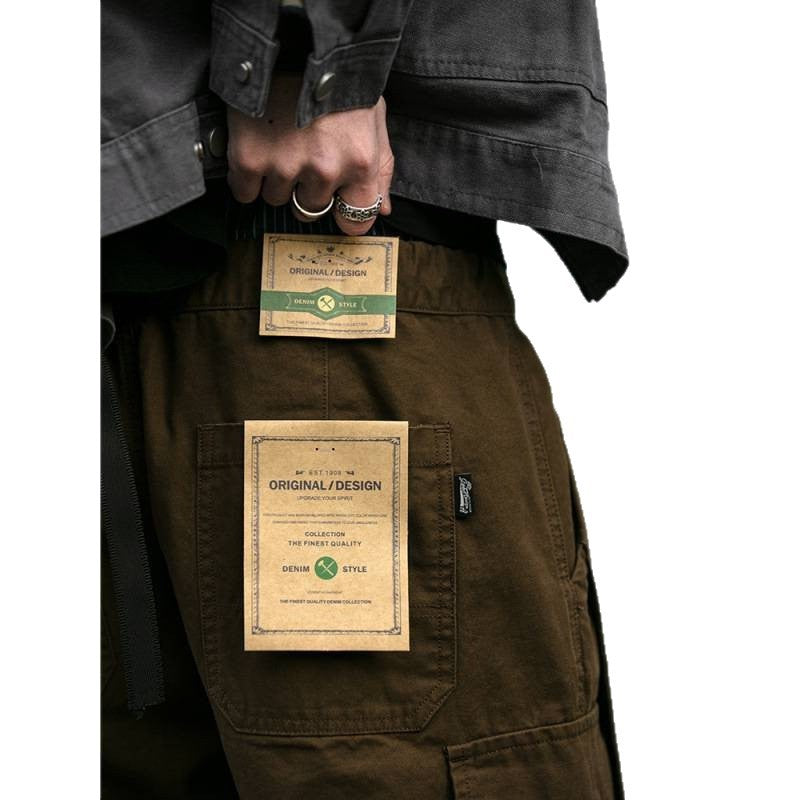 Design Overalls Men's Fashion Brand Loose All-match Micro-cone Casual