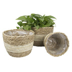 Straw Flowerpot Flower Frame Planting Basket