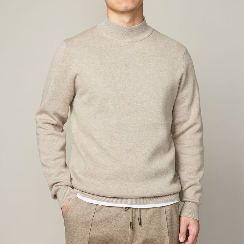 Autumn And Winter Mock Neck Sweater Men's Undershirt