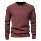 Autumn And Winter New Cotton Men's Sweater Pullover Solid Color Raglan Sleeve Sweater