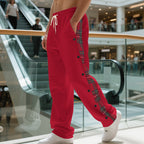 Simple Stitching Casual Sports Breasted Sweatpants