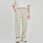 Anti-Wrinkle Woven Casual Loose Straight Drooping Suit Pants