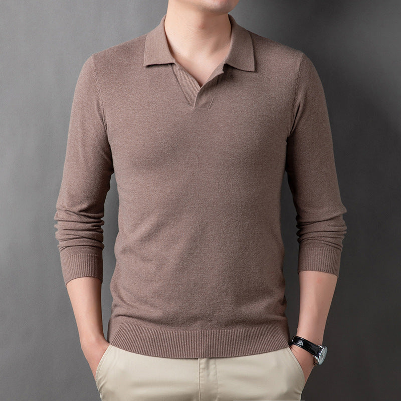 Business Casual Lapels Inner Wear Base Knitwear