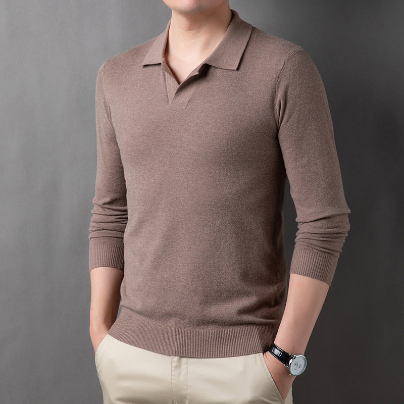 Business Casual Lapels Inner Wear Base Knitwear