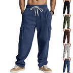 Multi-pocket Loose Wide Leg Casual Trousers