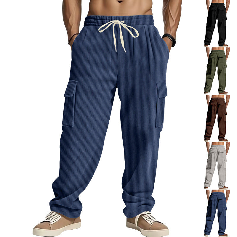 Multi-pocket Loose Wide Leg Casual Trousers