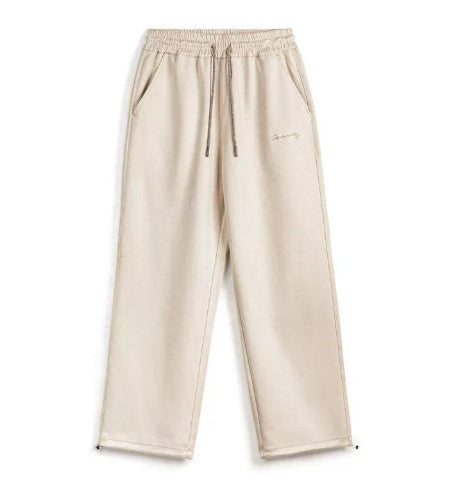 Casual Brushed Suede Sweatpants Straight-leg Wide-leg Pants