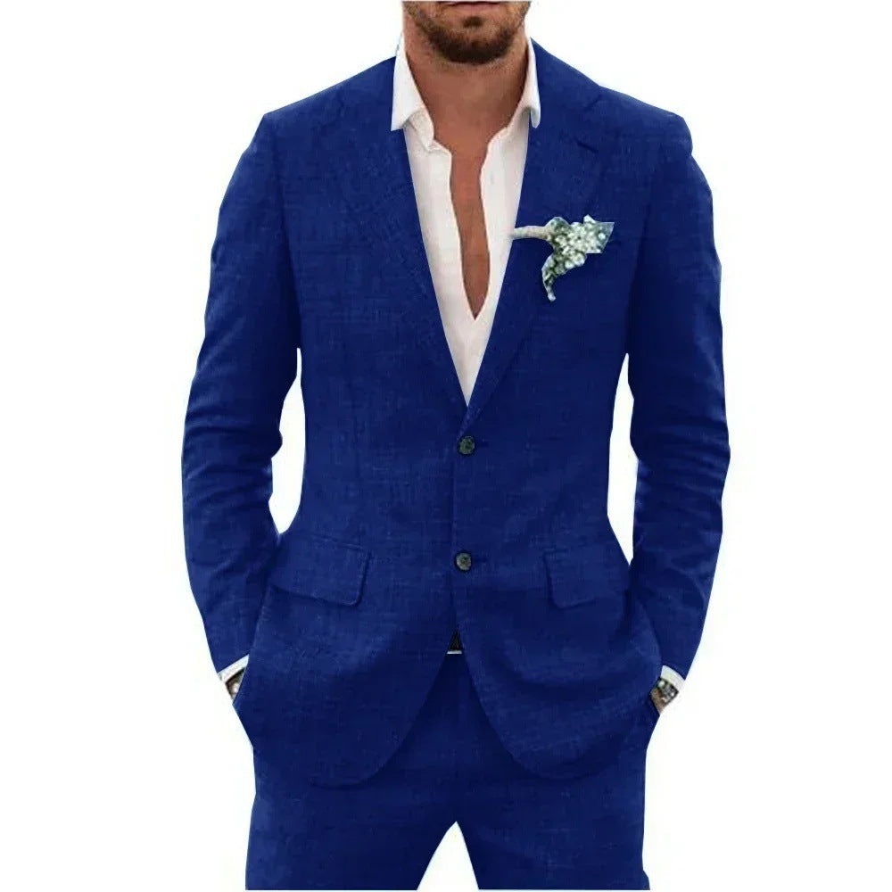 Men's Two-piece Suit Casual Daily Slim Fit
