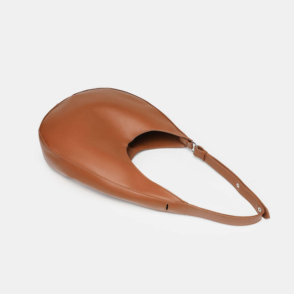 Semicircle One-shoulder PU Leather Crossbody Women's Tote Bag