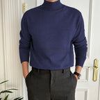 Men's Business Pullover Mock Neck Sweater