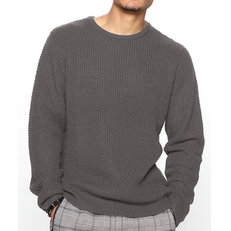 Men's Long Sleeve Crew Neck Casual Loose Sweater