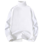 Knitted Sweater Men Soft Skin-friendly Casual Warm High-neck Sweater