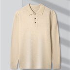 Men's Sweater Polo Collar Solid Color Fashion Ordinary