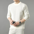 Round Neck Men's Fashion Versatile Thick Long Sleeve Base Sweater