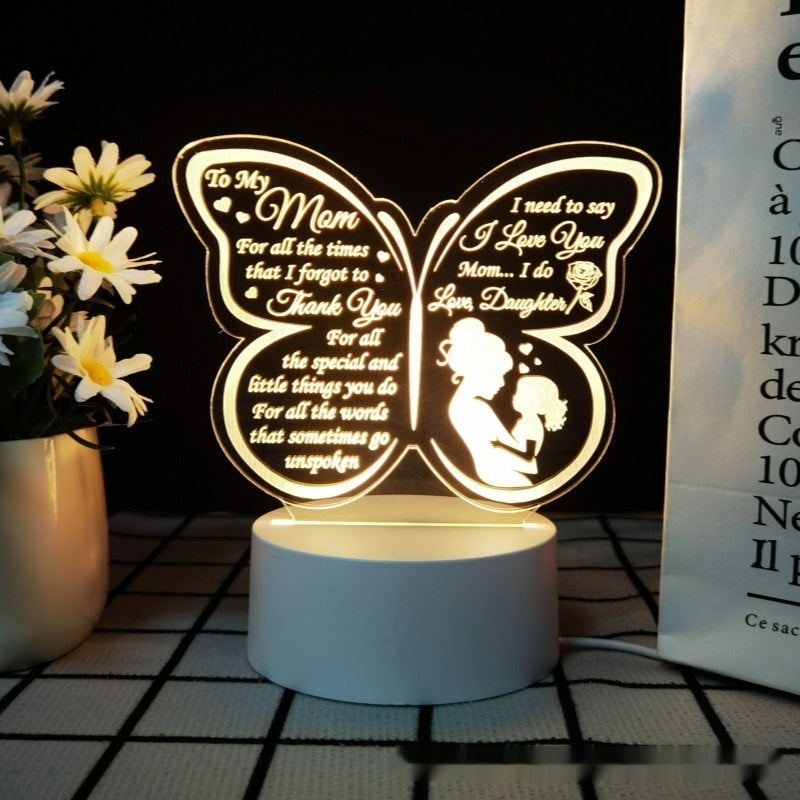Heart-shaped Table Lamp Gift Lamp For Parents, Sisters And Friends