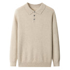 Men's Solid Color Soft Glutinous Cashmere Sweater Simple Pullover Loose