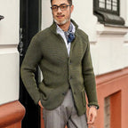 Casual Long Sleeve Solid Color Knitted Coat