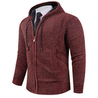 Men's Small Pineapple-pin Hooded Fleece Lined Fashion Knitwear Sweater