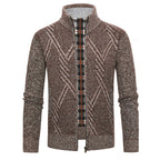 Fashion Men's Sweater Stand Collar Zipper Cardigan Outerwear
