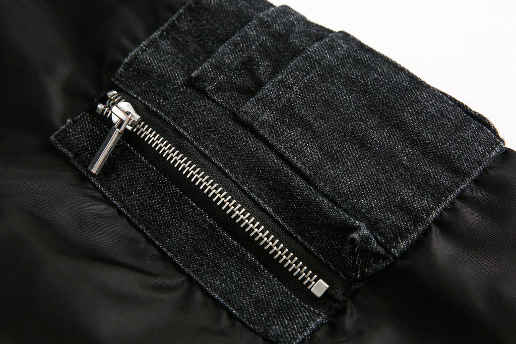 American Retro Washing Heavy Industry Stitching Hooded Jacket Jacket