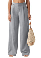 Loose Casual And Comfortable Pocket Straight-leg Pants