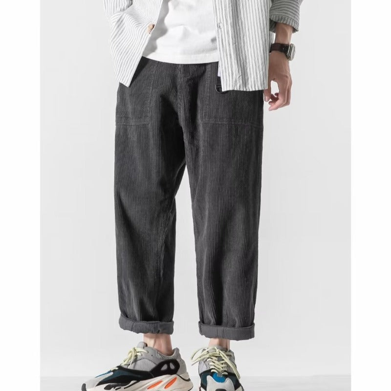 Loose Straight Tapered Pants Sports Wide Legs