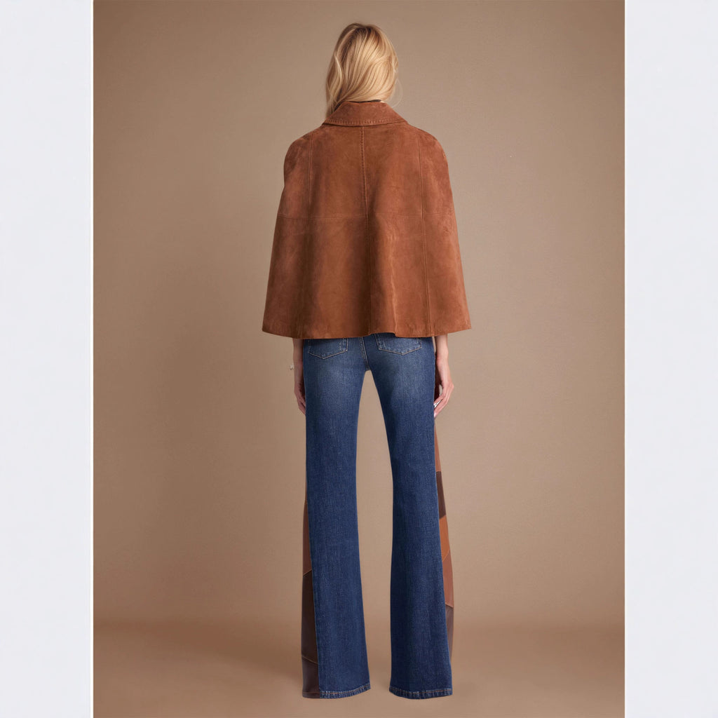 Women's Polyester Leather Loose Design Coat