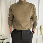 Men's Business Pullover Mock Neck Sweater