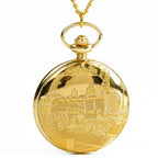 Large Gold Train Pocket Watch