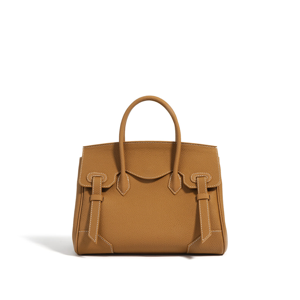 Top Layer Cowhide Handbag Large Capacity Kelly