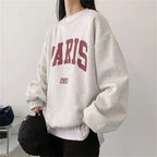 Shirt Fleece Printed Long-sleeved Letter Sweater