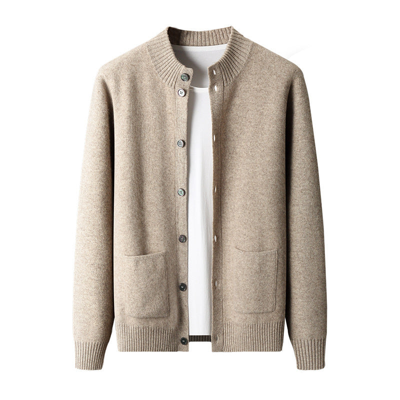 Men's Half Turtleneck Short Thickened Knitted Bottoming Sweater