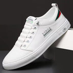 Breathable Soft Bottom White Shoes Casual All-matching Lace-up Men's Sneakers