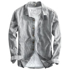 Men's Casual Long Linen Sleeves Shirt