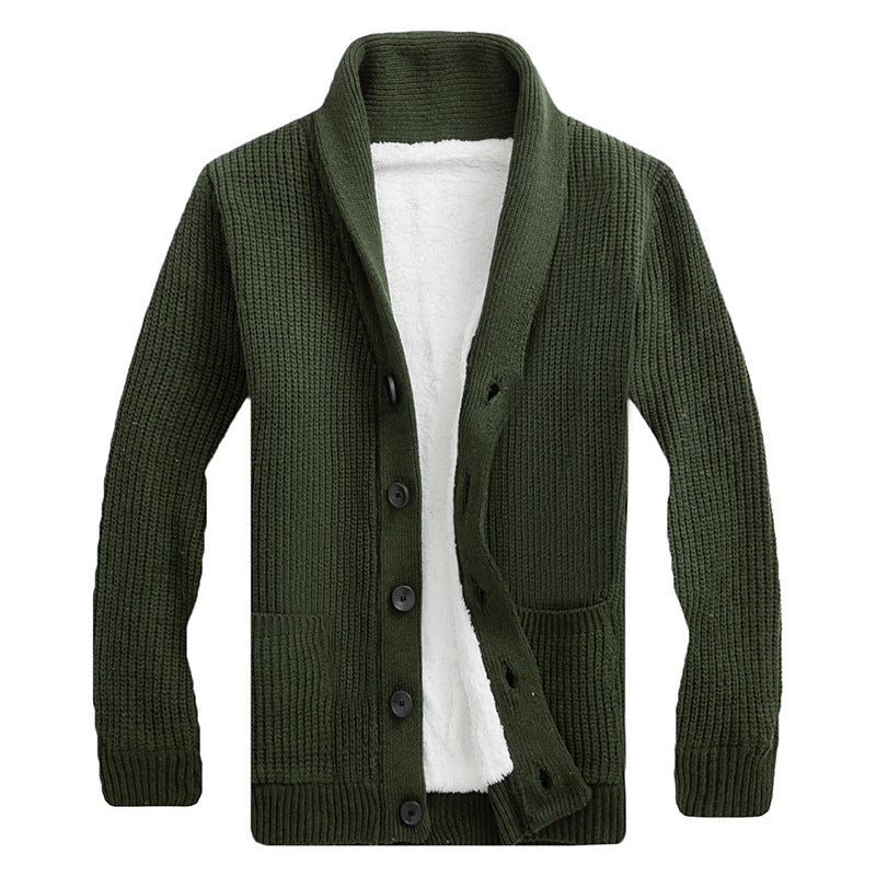 Autumn And Winter Sweater Knitwear Men's Cardigan Lapel