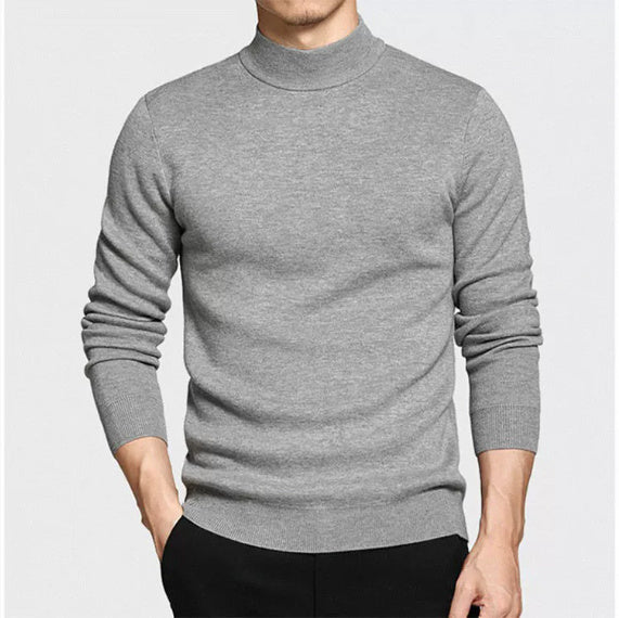 Men's Business Pullover Mock Neck Sweater
