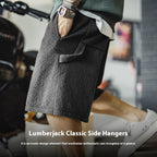 American-style Heavy Gray Loose Profile Straight Breathable Shorts