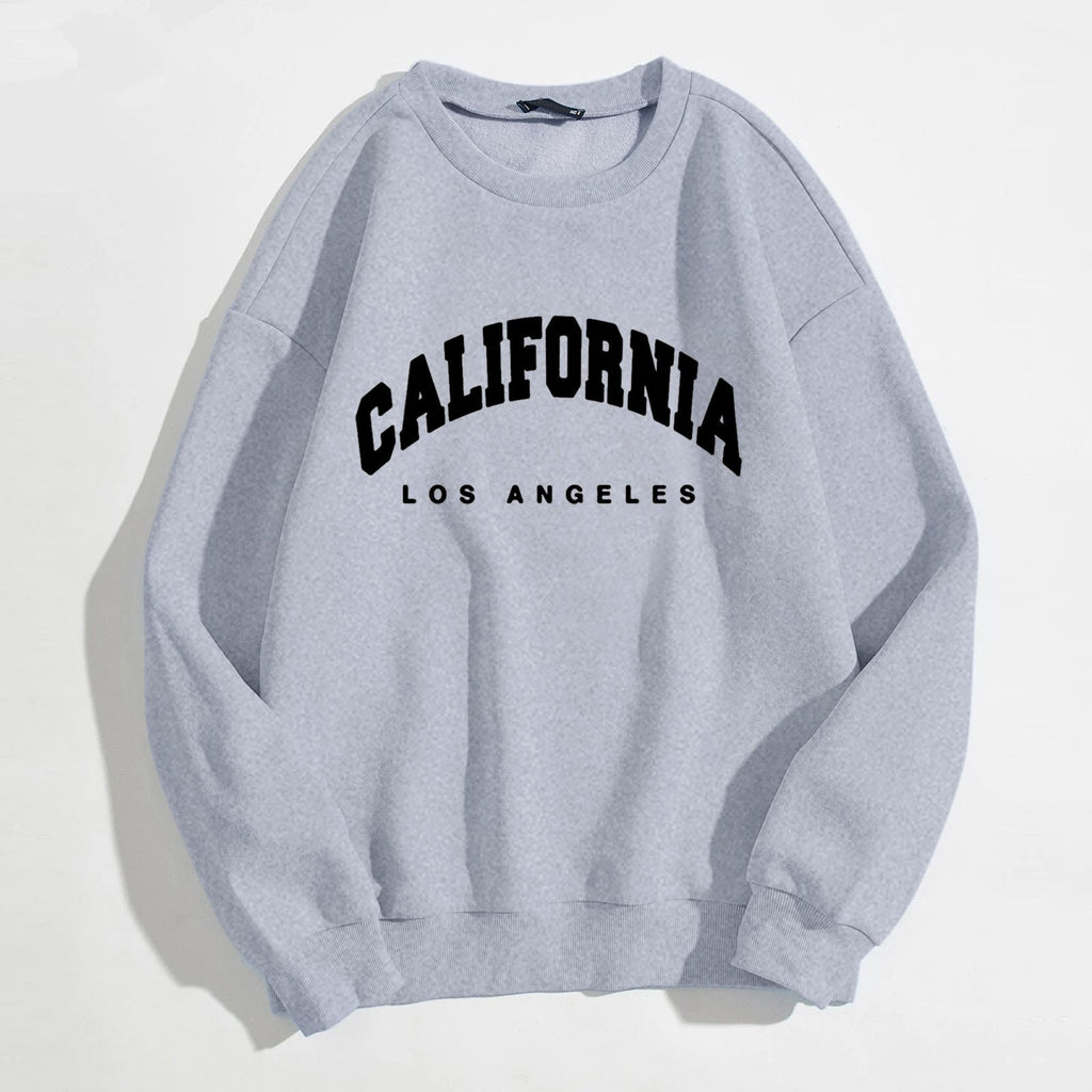 Womens Hoodies Long Sleeve Graphic California Letters Print