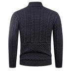 New Men's Long-sleeve Cardigan Sweater Coat Plus-sized