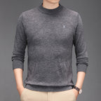 Spring And Autumn Casual Half Turtleneck Solid Color Sweater