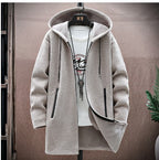 New Men's Chenille Hooded Cardigan Sweater
