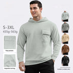 Solid Color Loose Casual Hooded Sweatshirt