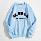 Womens Hoodies Long Sleeve Graphic California Letters Print