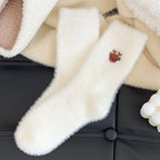 Women's Autumn And Winter Style White Mink Fur Christmas Stockings