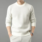 Round Neck Men's Fashion Versatile Thick Long Sleeve Base Sweater