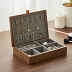 Large Capacity Household Walnut Jewelry Box