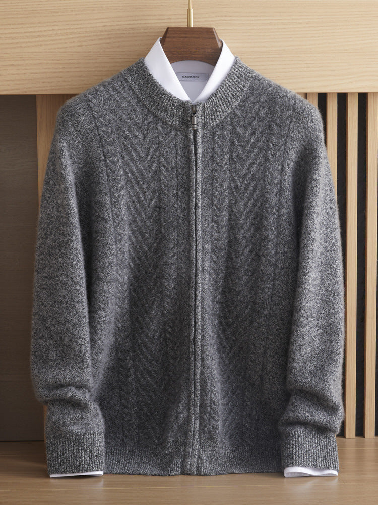 Pure Cashmere Shirt Thick Twisted Sweater Light Luxury Sweater Coat