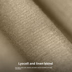 Khaki Baker Pants Old Money Style Thin Draping Linen Long Men's Summer And Autumn